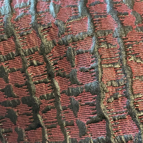 Black and Red Blazer with Tailored Silhouette and Stand-Up Collar - Picture 9 of 9